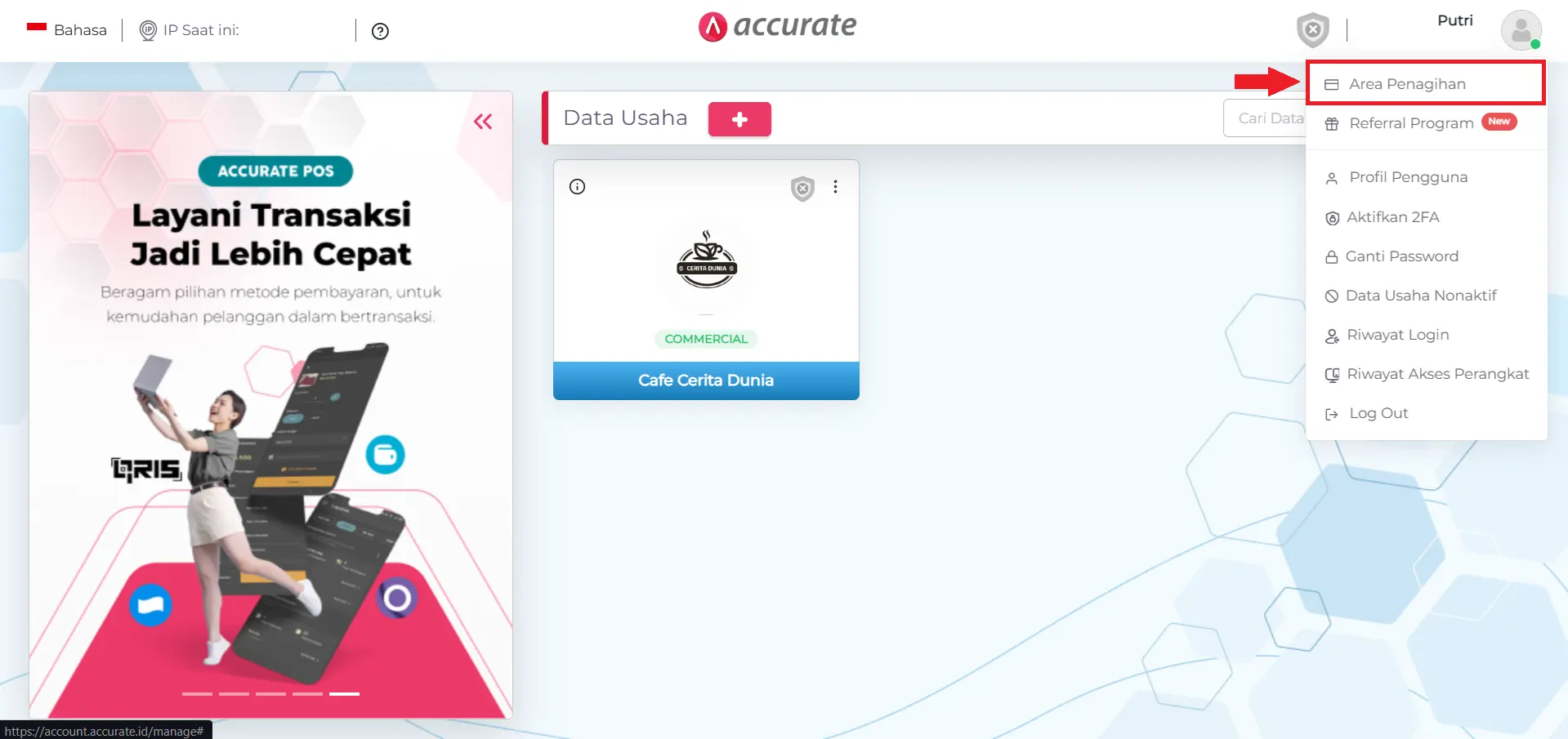 aktivasi Accurate Online dengan kode aktivasi